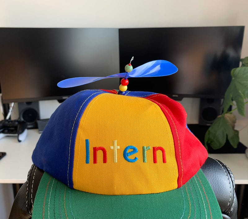 A symbol of Google internships - the famous hat!