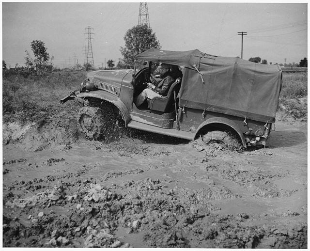 Truck stuck in mud