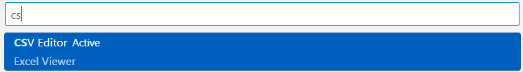 Selecting the CSV Editor in VS Code