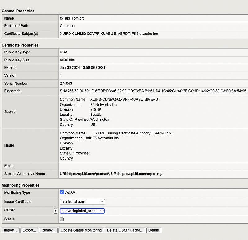 SSL Certificate Monitoring