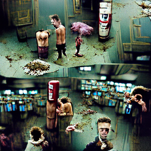 AI-generated painting of Fight Club