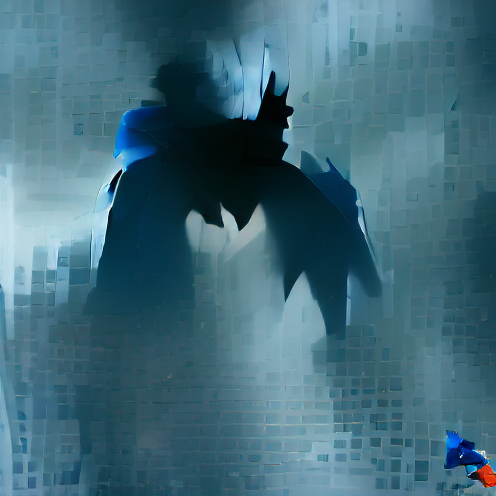 AI-generated painting of The Dark Knight