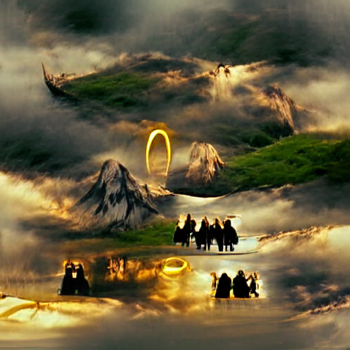 AI-generated painting of The Lord of the Rings