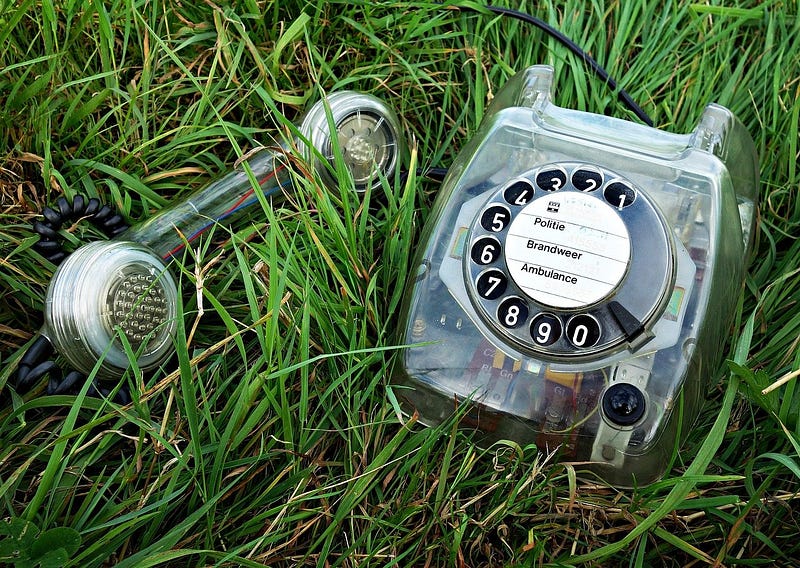 Nostalgic rotary phone from the past