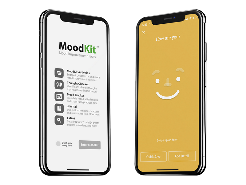 Moodkits - An app offering tools to enhance mental health