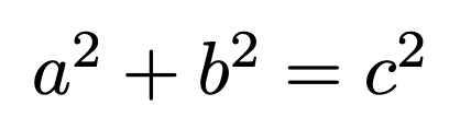 The Pythagorean theorem represented visually