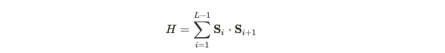 Illustration of spin chain interactions