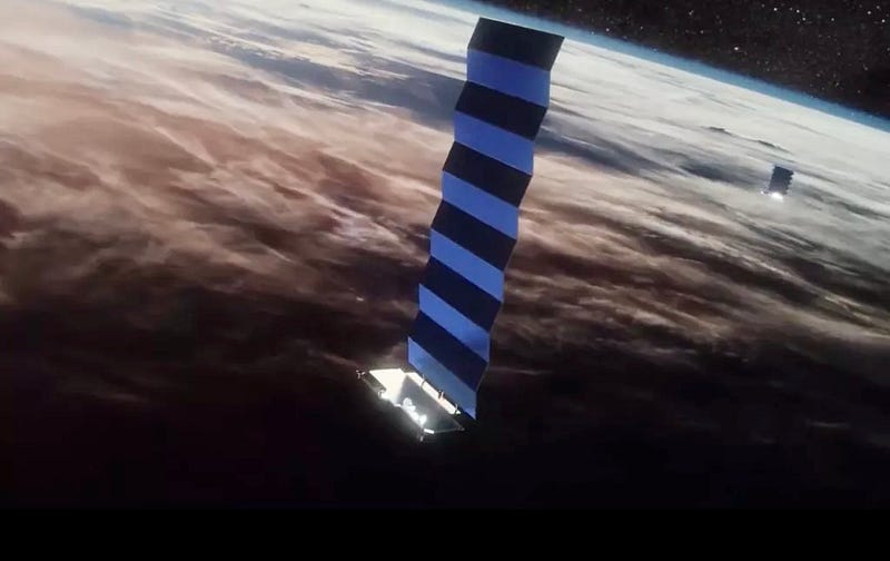 Starlink satellites in orbit