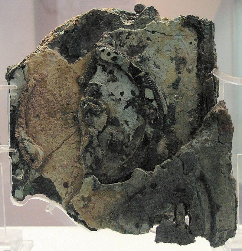 Antikythera mechanism showcasing ancient engineering