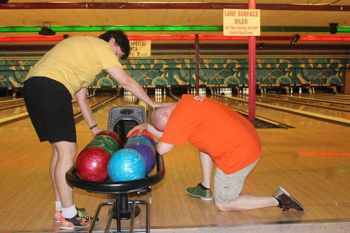 Bowling night at a student leadership conference