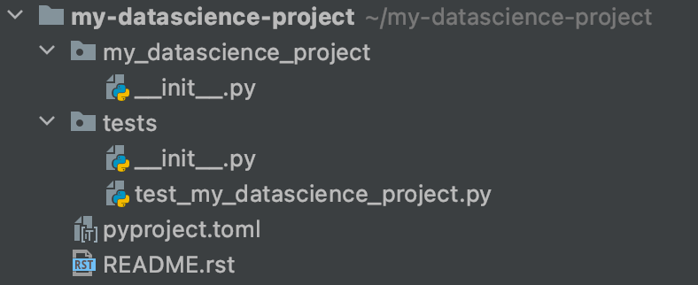 Project structure generated by Poetry