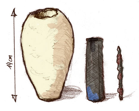 Illustration of the Baghdad Battery Components