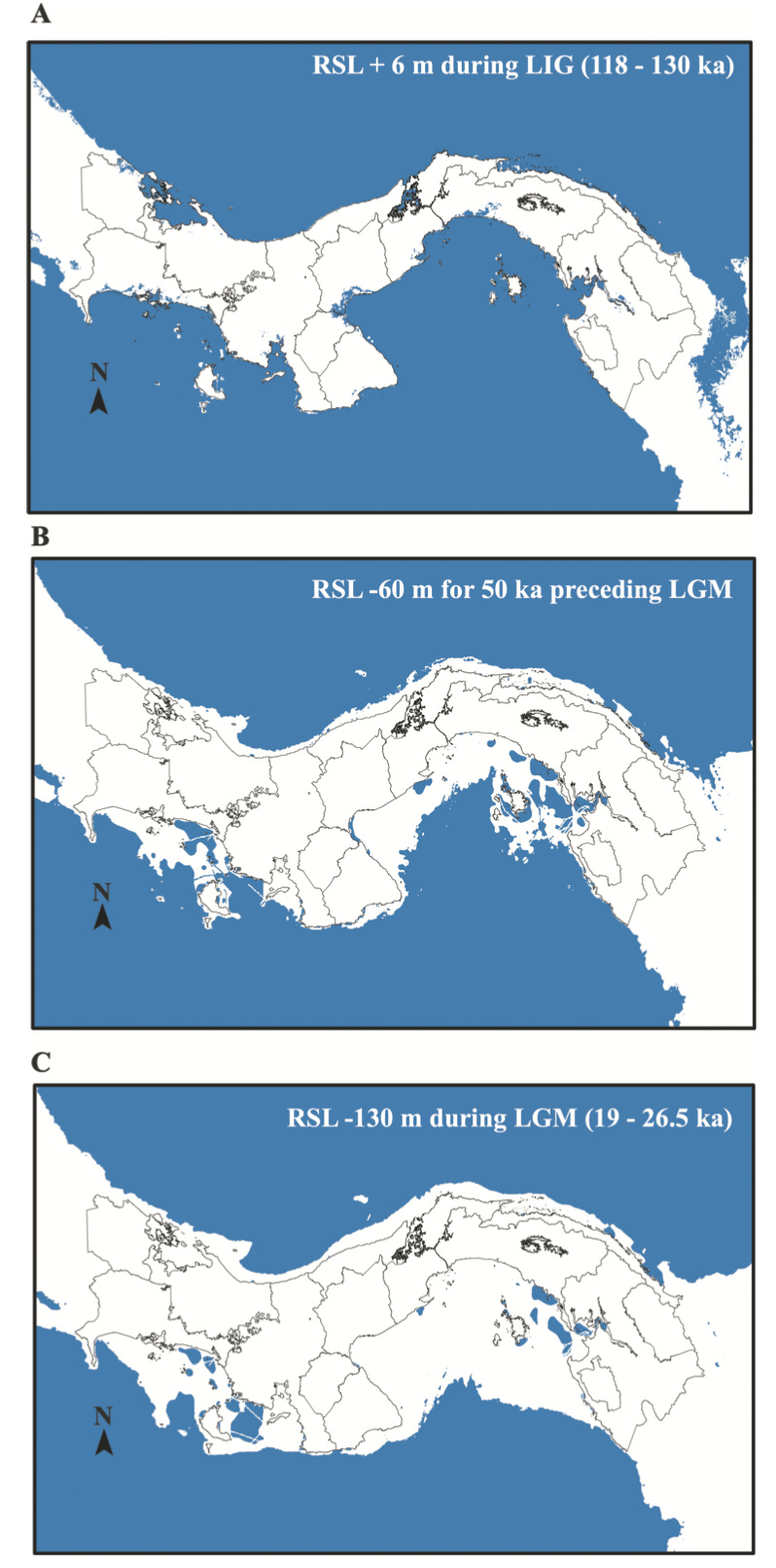 Genetic divergence of American crocodiles