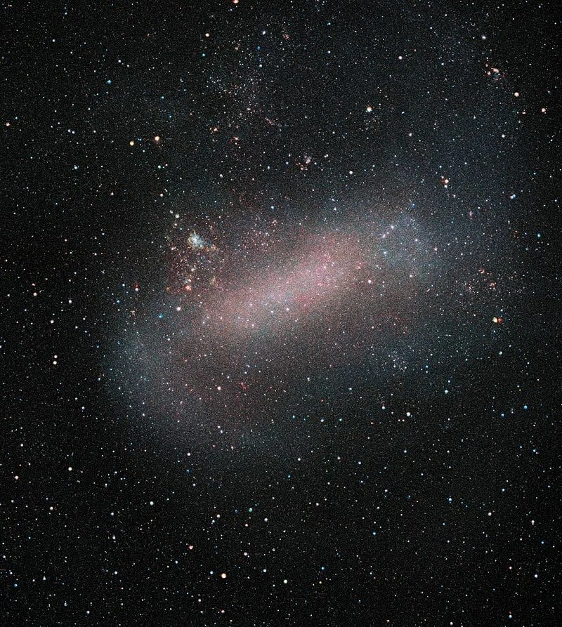 A representation of the Large Magellanic Cloud and its relationship to Barnard's star.