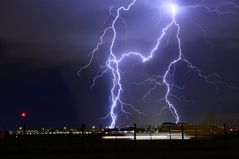 Visualization of lightning energy release