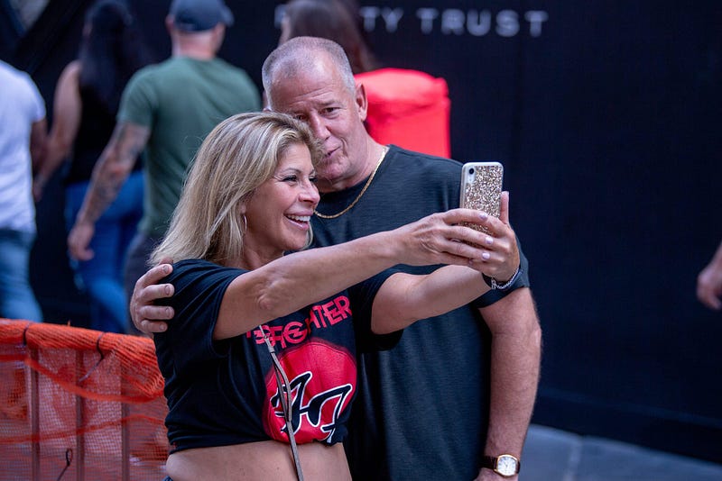 Concert attendees celebrating at Madison Square Garden