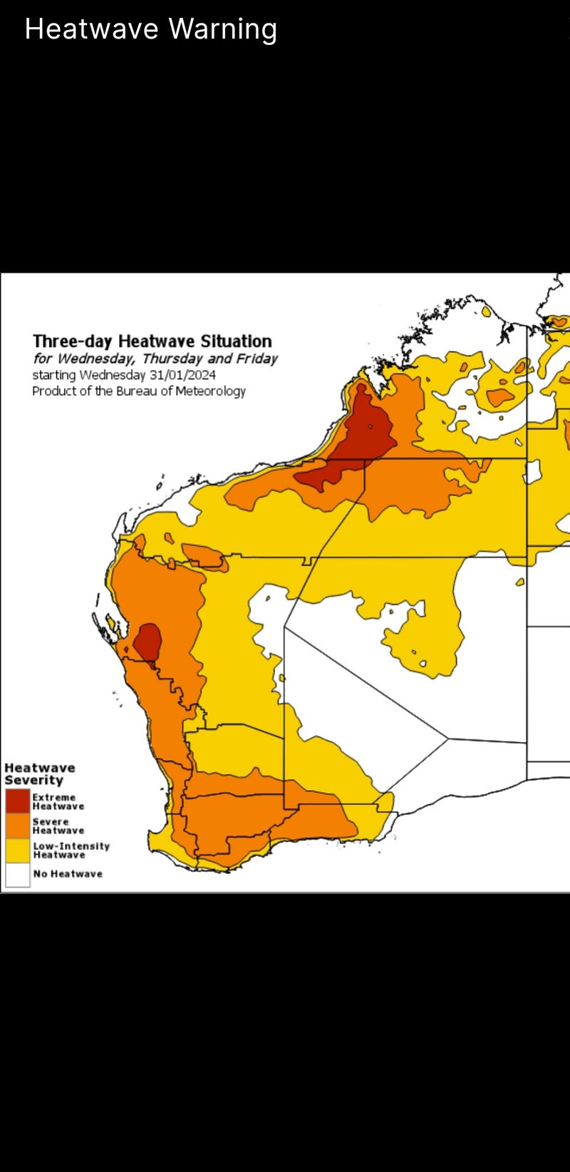 Western Australia Heatwave Warning