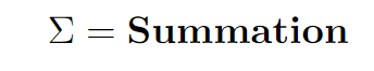 Greek letter S representing sum in mathematics