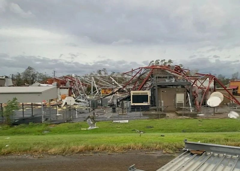 Devastation caused by Hurricane Laura in Louisiana