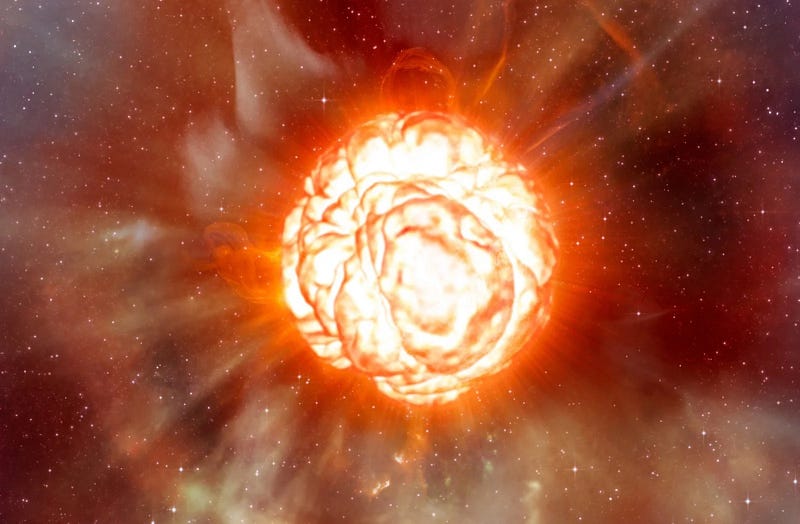 Artistic representation of a supernova explosion