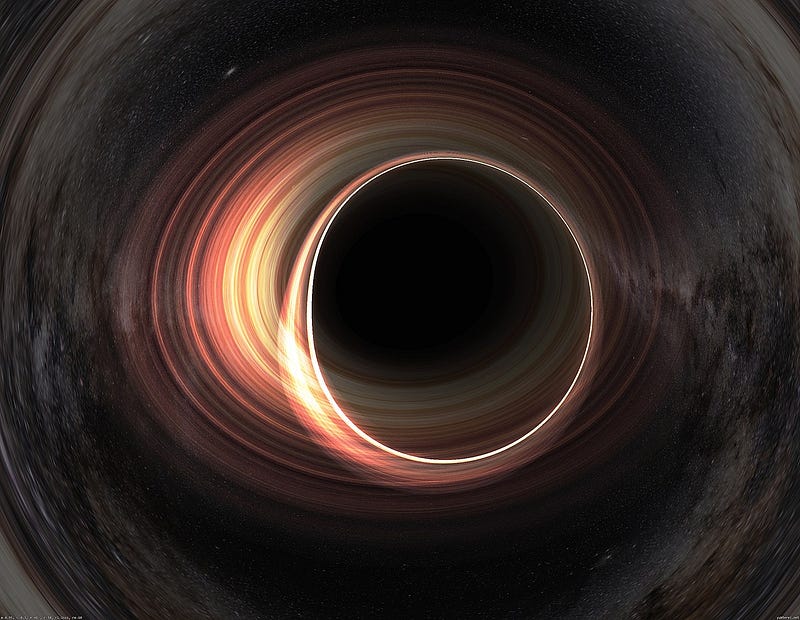 A stunning representation of a black hole's corona