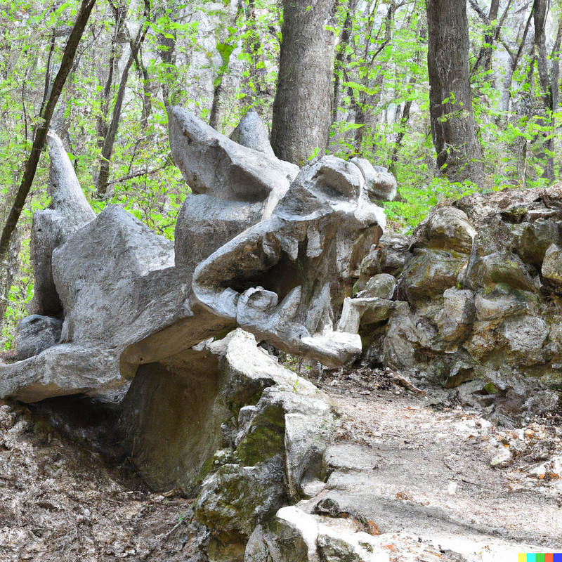 AI-generated image of a Stone Dragon