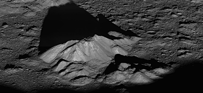 Lunar Landscape Showing Shadows